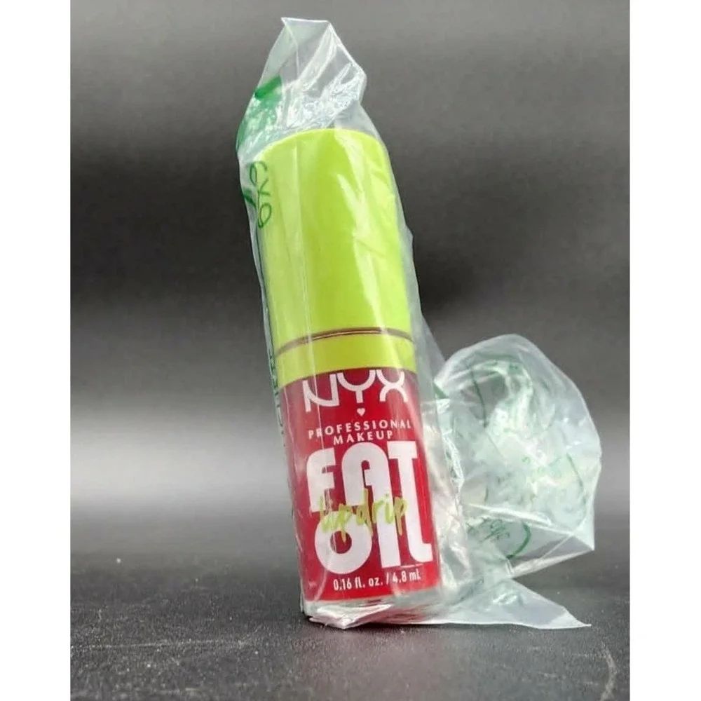NYX‎ Red Fat Oil Lip Drip Newsfeed Glossy Tinted Hydrating Vegan Squalane Makeup
